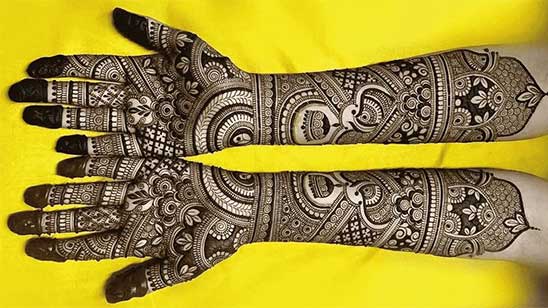 taaj design - dulhan mehendi designs