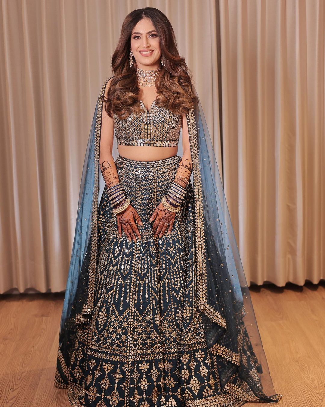 Reception Dress - teal lehenga