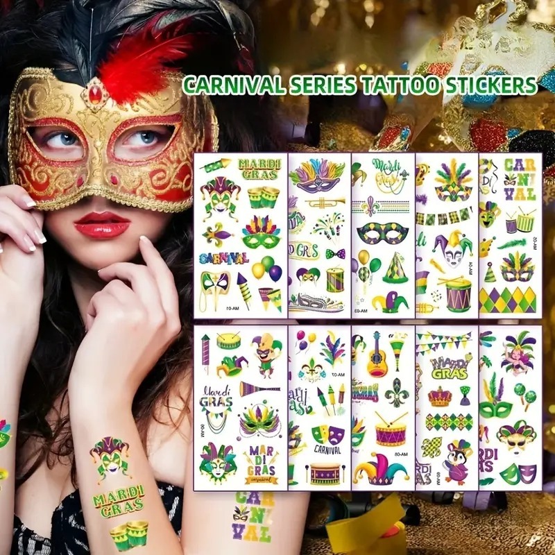 temporary tattoos for favors for carnival theme party