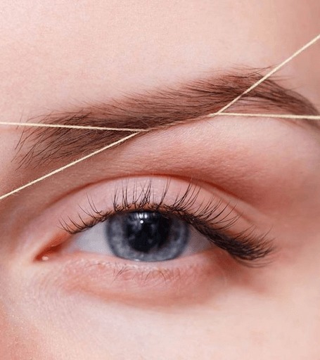 eyebrow threading method for eye brow shaping