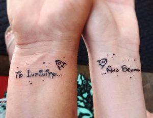 to infinity and beyond best friend tattoo ideas