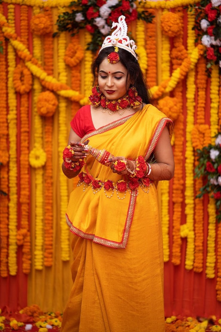 traditional prop - haldi poses for bride