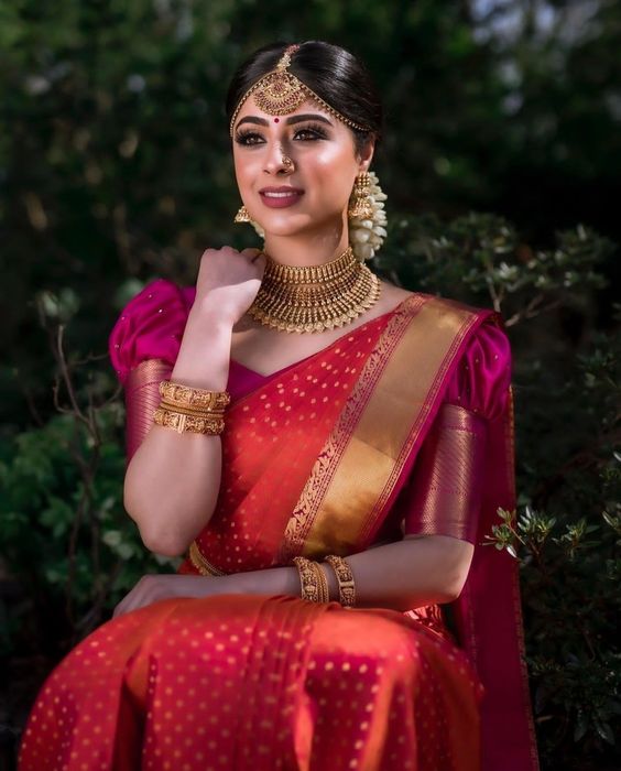 vintage and retro style makeup look for south indian brides